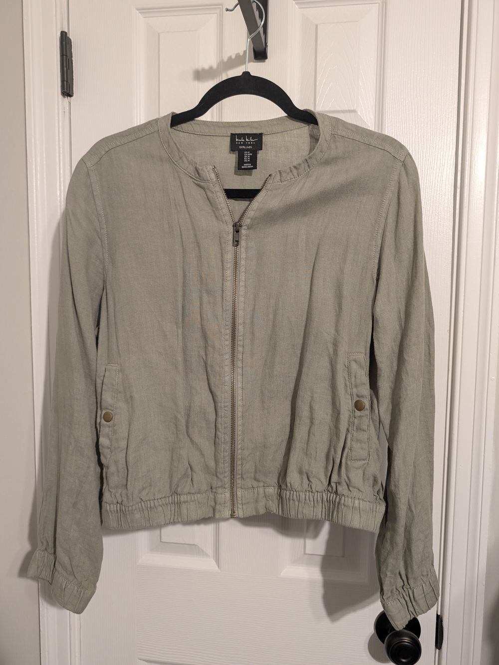 Madewell Women's Lightweight Zip-Front Jacket in Sage Green